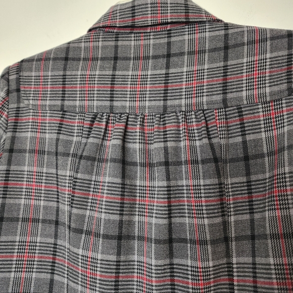 Ninety grey plaid cropped blazer women's 10 - Picture 9 of 11